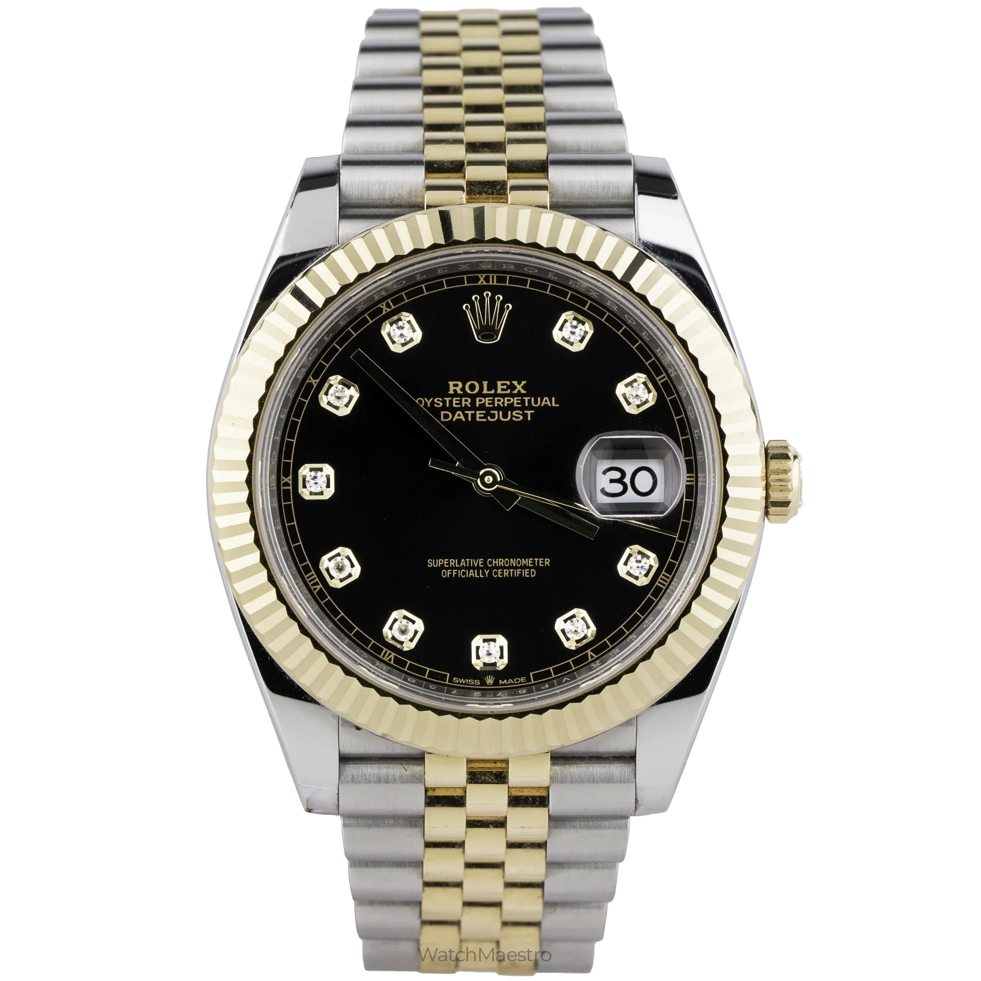 Rolex Datejust Two Tone Black Diamond 2