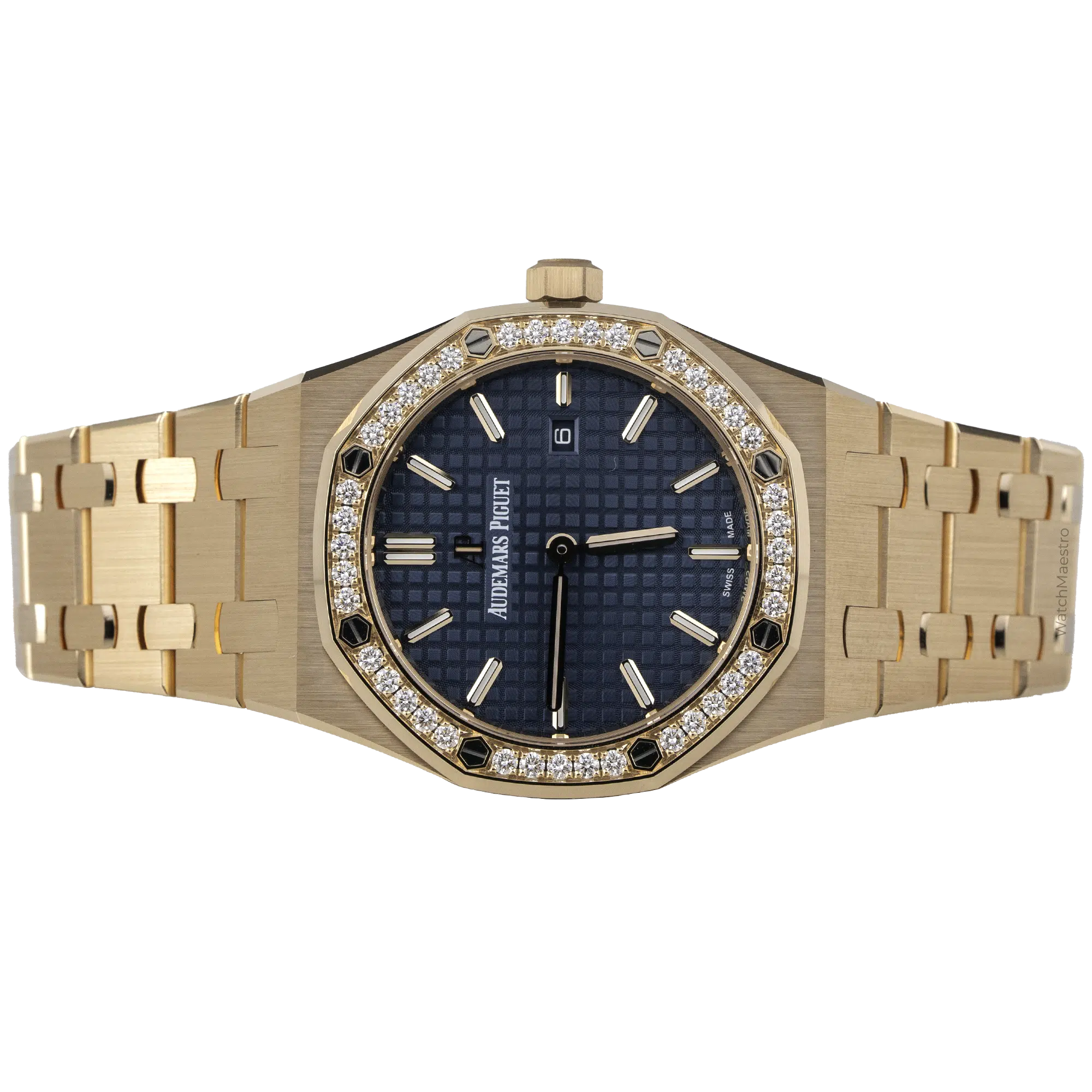 AP Royal Oak Rose Gold Blue Dial Diamond Bezel (2)