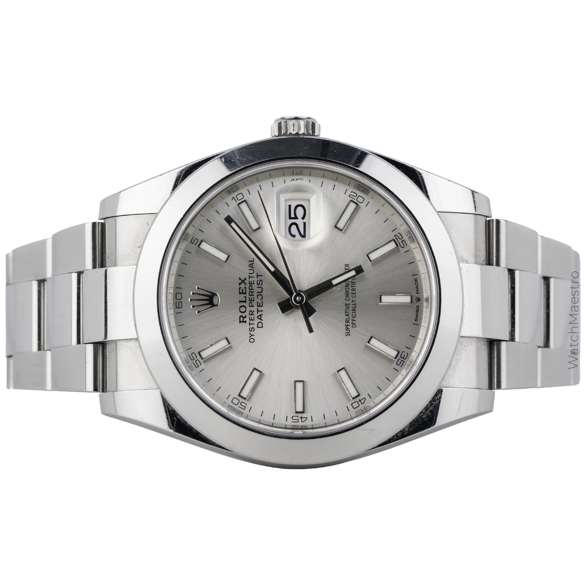 Rolex Datejust Silver Smooth Oyster (2)