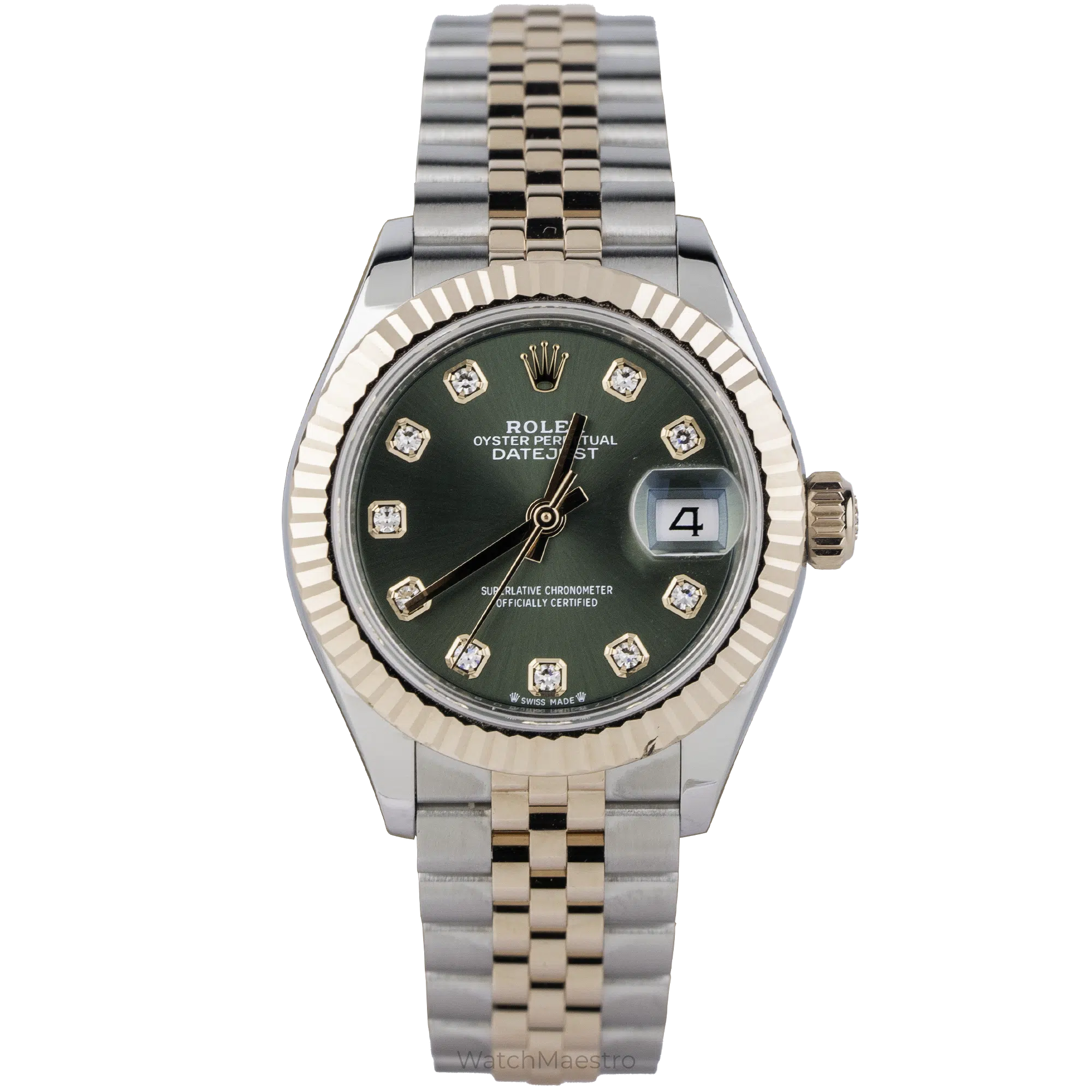 Rolex Datejust 28mm Green Diamond Two Tone (1)