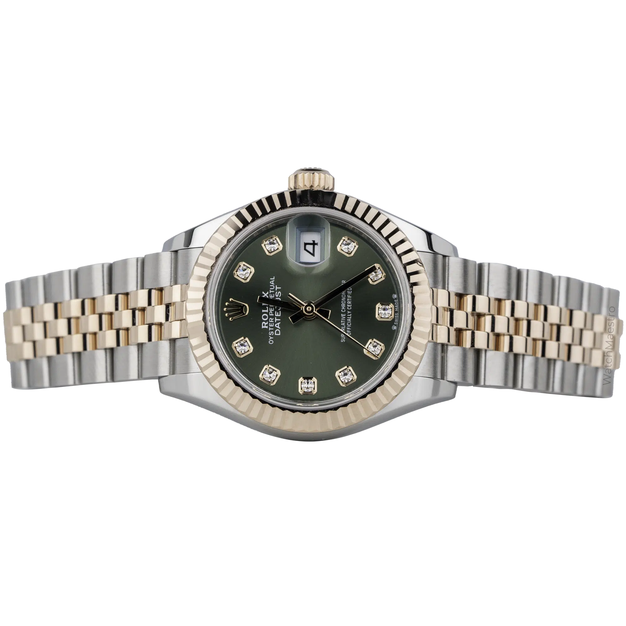 Rolex Datejust 28mm Green Diamond Two Tone (2)