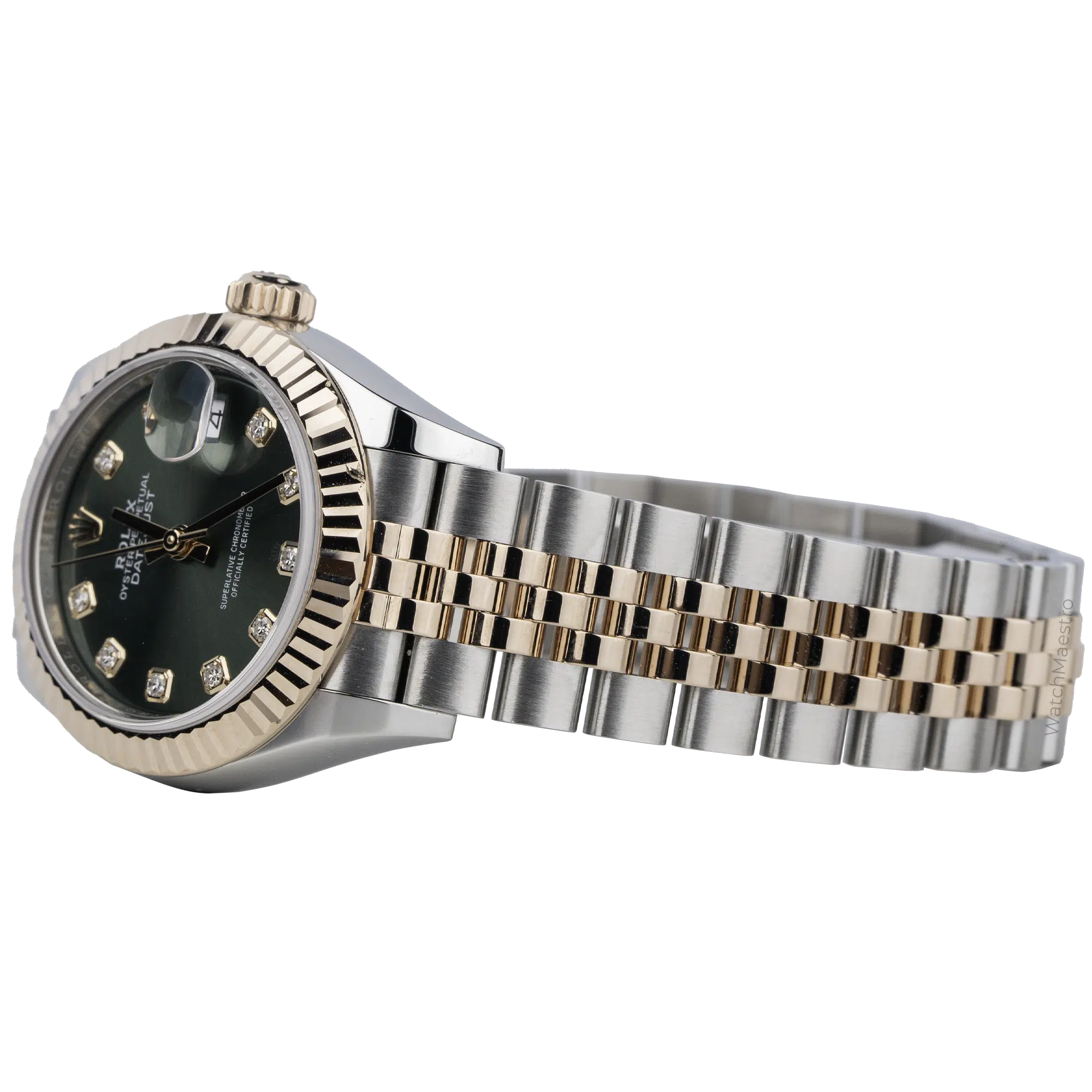 Rolex Datejust 28mm Green Diamond Two Tone (3)