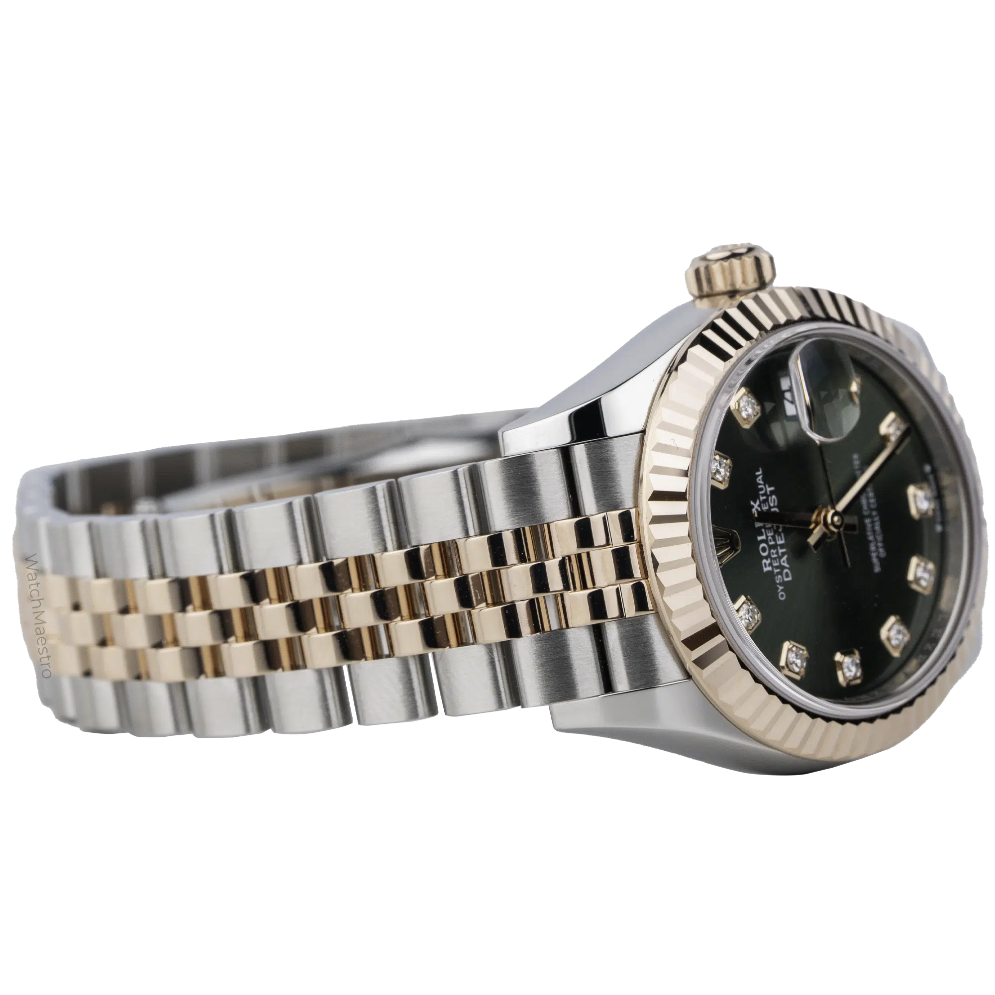 Rolex Datejust 28mm Green Diamond Two Tone (4)