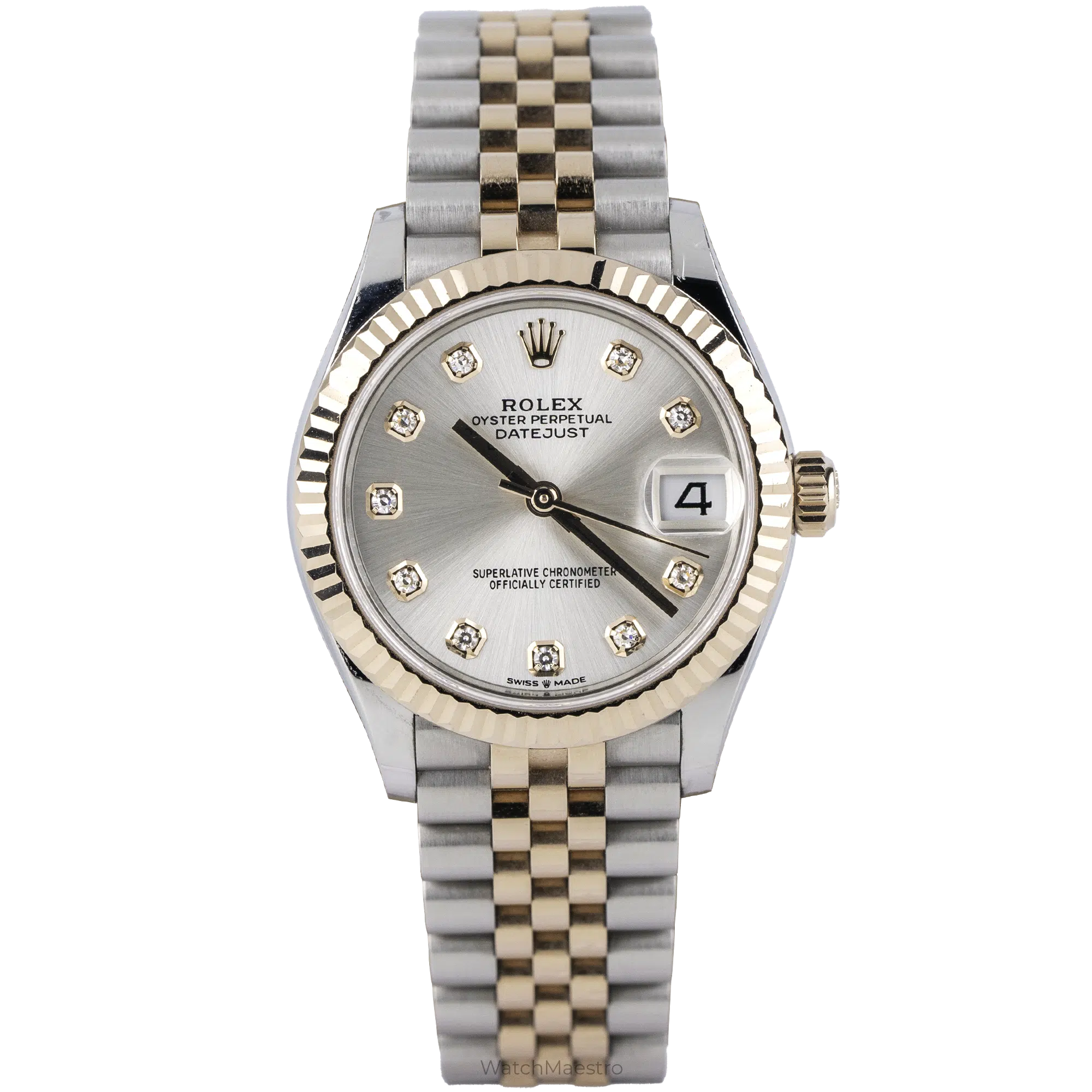 Rolex Datejust 31 Silver Diamond Used (1)