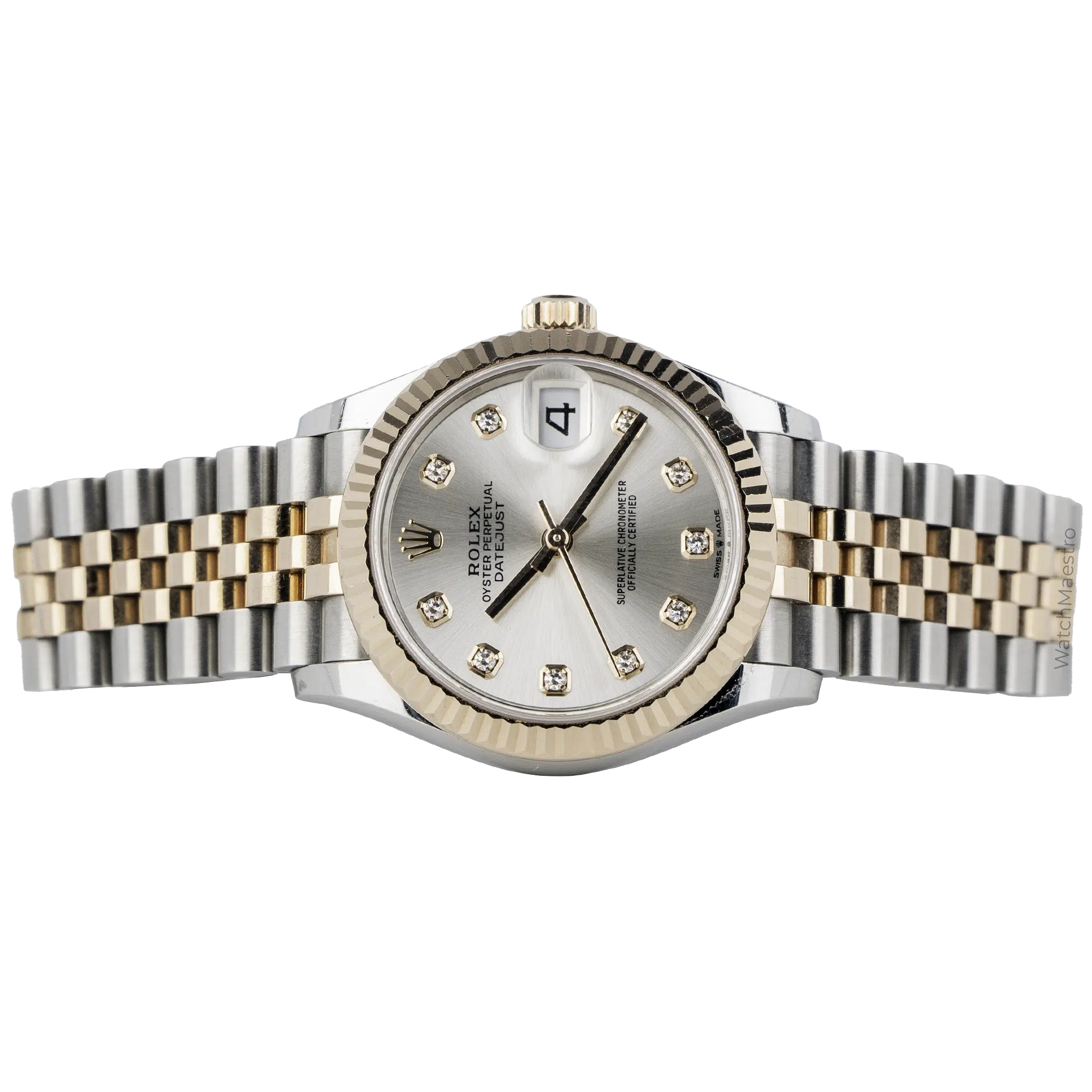 Rolex Datejust 31 Silver Diamond Used (2)