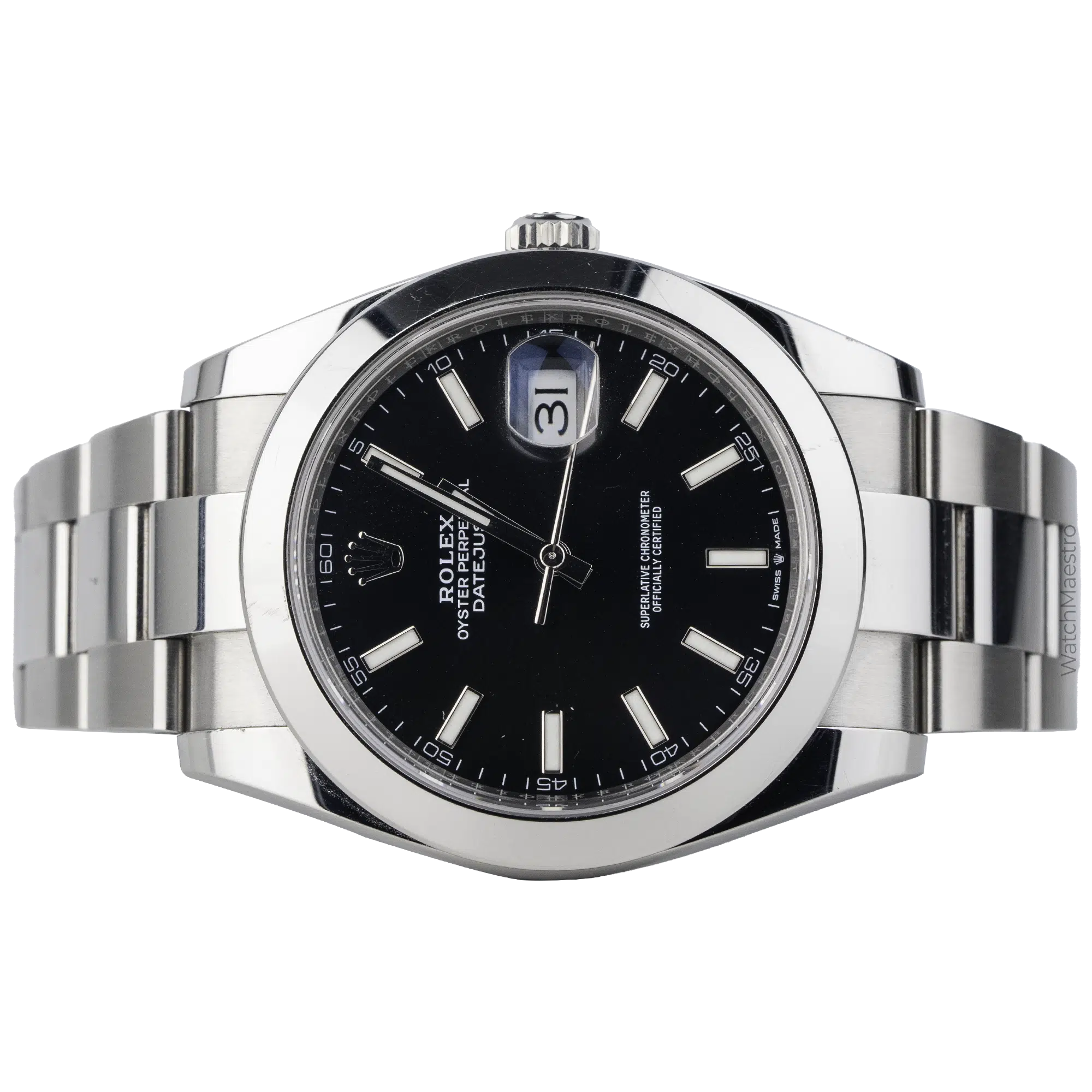 Rolex Datejust 41 Black Oyster Smooth (2)