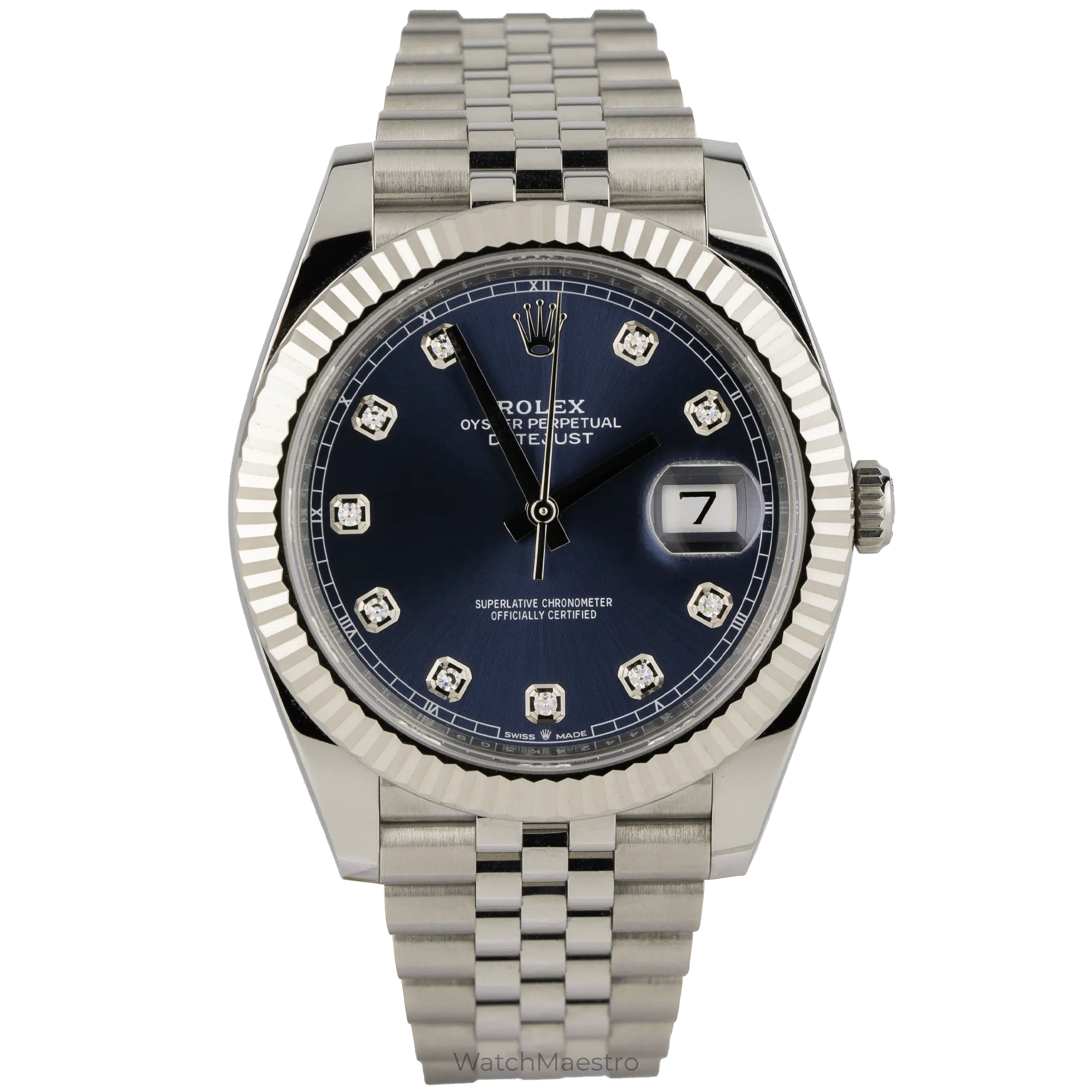 Rolex Datejust Blue Diamond Fluted Jubilee (1)