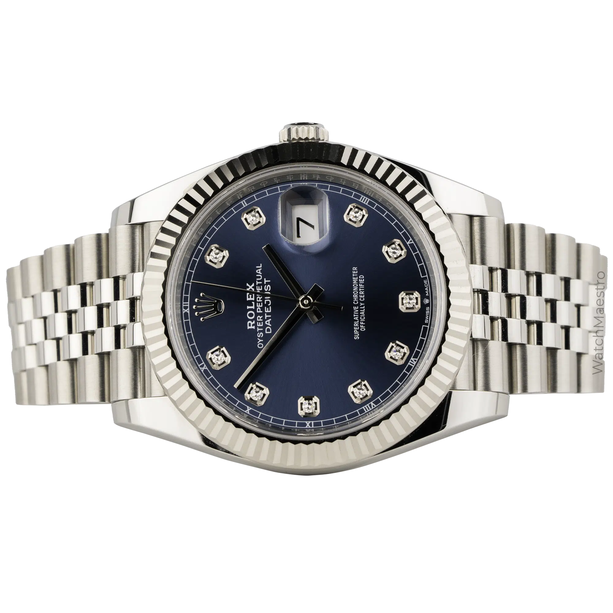 Rolex Datejust Blue Diamond Fluted Jubilee (2)