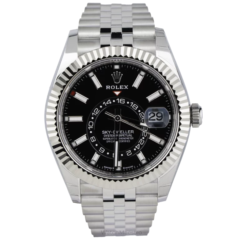 ساعة رولكس سكاي دويلر ذات المينا السوداء جوبيلي (1)