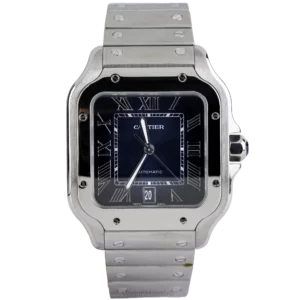 Cartier Santos Steel Blue Dial (1)