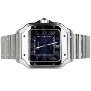 Cartier Santos Steel Blue Dial (2)