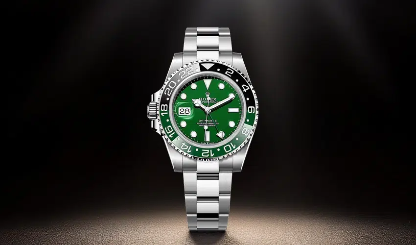 ساعة رولكس سبرايت مسربة بمينا خضراء