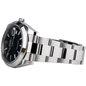 ساعة رولكس ديت جست 41 ذات الإطار الأملس باللون الأزرق أويستر (3)