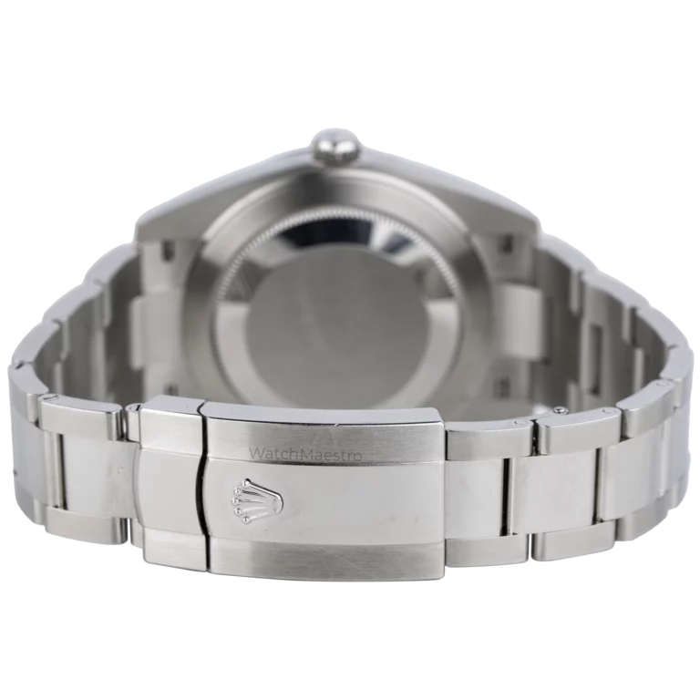 ساعة رولكس ديت جست 41 ذات الإطار الأملس باللون الأزرق أويستر (5)