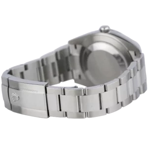 ساعة رولكس ديت جست 41 ذات الإطار الأملس باللون الأزرق أويستر (7)