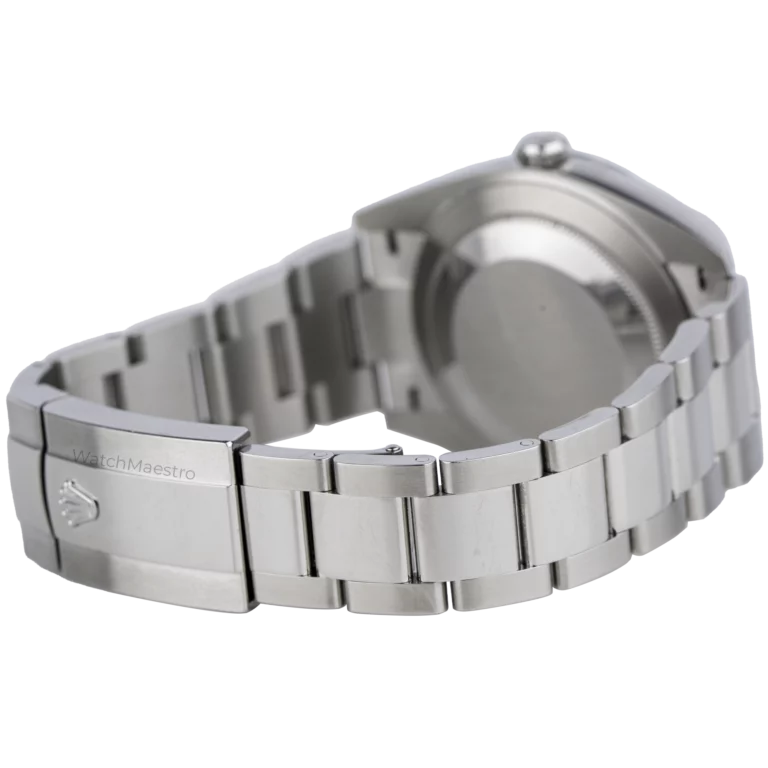 ساعة رولكس ديت جست 41 ذات الإطار الأملس باللون الأزرق أويستر (7)