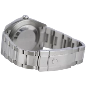 ساعة رولكس ديت جست 41 ذات الإطار الأملس باللون الأزرق أويستر (8)