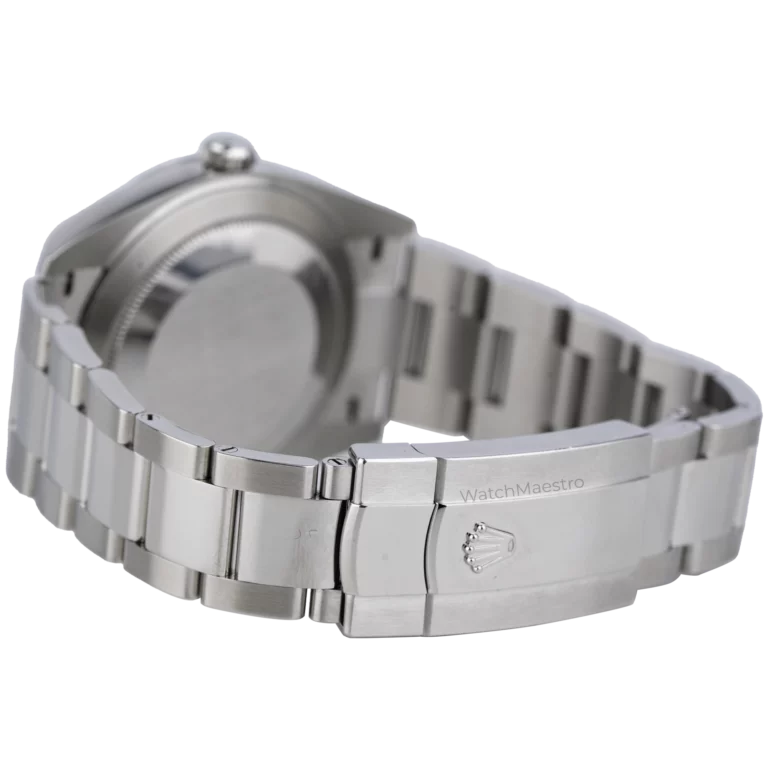 ساعة رولكس ديت جست 41 ذات الإطار الأملس باللون الأزرق أويستر (8)