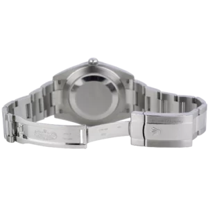 ساعة رولكس ديت جست 41 ذات الإطار الأملس باللون الأزرق أويستر (9)