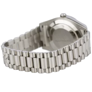 ساعة رولكس داي ديت 41 فضية مرصعة بالألماس (7)