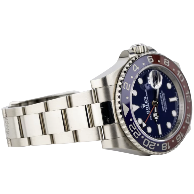 ساعة رولكس جي إم تي ماستر II من الذهب الأبيض ومينا زرقاء (4)