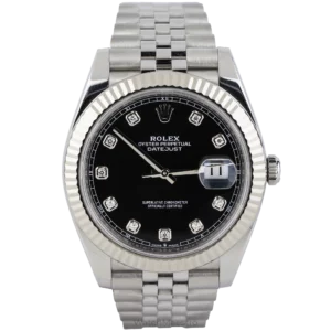 Rolex Datejust 41 Black Diamond Fluted Jubilee (1)