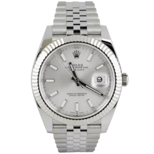 رولكس ديت جست 41 سيلفر فلوتد جوبيلي (1)