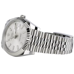 رولكس ديت جست 41 سيلفر فلوتد جوبيلي (3)