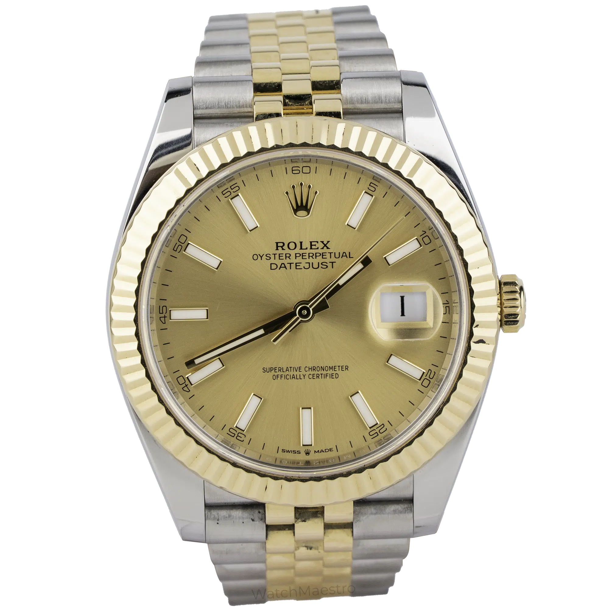 Rolex Datejust 41 Two Tone Champagne Dial Fluted Jub (1)