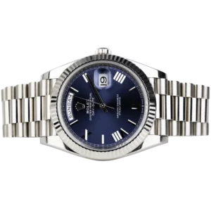 Rolex Day Date White Gold Blue Dial 2