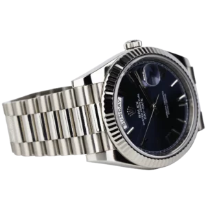 Rolex Day Date White Gold Blue Dial 4