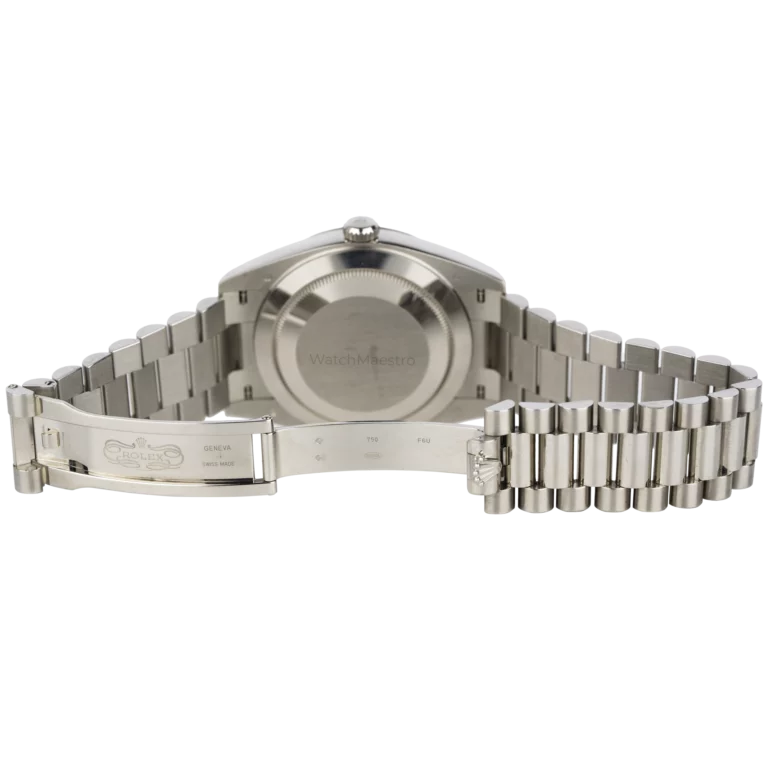 Rolex Day Date White Gold Blue Dial 7