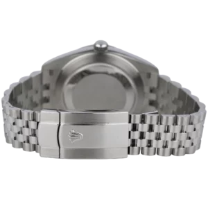 ساعة رولكس ديت جست 41 زرقاء مزخرفة مستعملة (5)