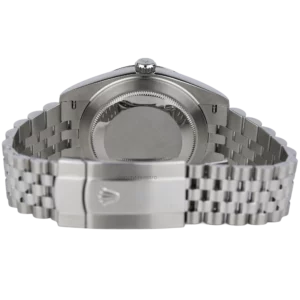 ساعة رولكس ديت جست 41 زرقاء مزخرفة مستعملة (6)