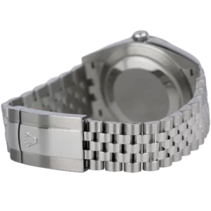 ساعة رولكس ديت جست 41 زرقاء مزخرفة مستعملة (7)