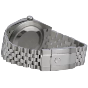 ساعة رولكس ديت جست 41 زرقاء مزخرفة مستعملة (8)