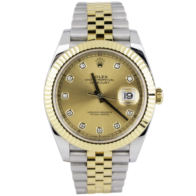 رولكس ديت جست 41 بلونين من الشمبانيا والماس (1)