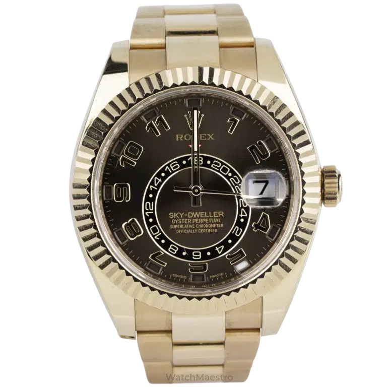 Rolex Sky Dweller Rose Gold Chocolate Old Dial (1)