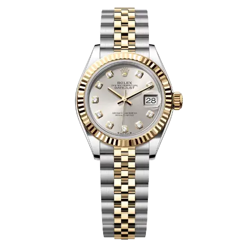 Rolex Datejust 28 Silver Diamond Two Tone