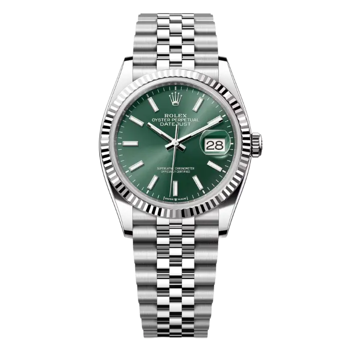 Rolex Datejust 36 Green Jubilee Fluted Product