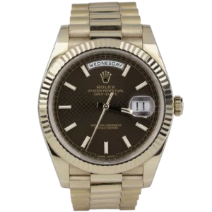 ساعة رولكس داي ديت 40 من الذهب الوردي بمينا الشوكولاتة (1)