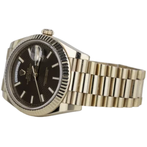 ساعة رولكس داي ديت 40 من الذهب الوردي بمينا الشوكولاتة (3)