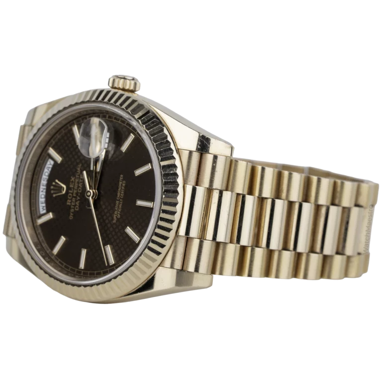 ساعة رولكس داي ديت 40 من الذهب الوردي بمينا الشوكولاتة (3)