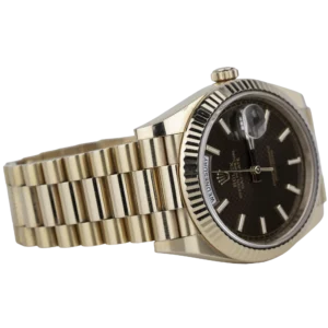 ساعة رولكس داي ديت 40 من الذهب الوردي بمينا الشوكولاتة (4)