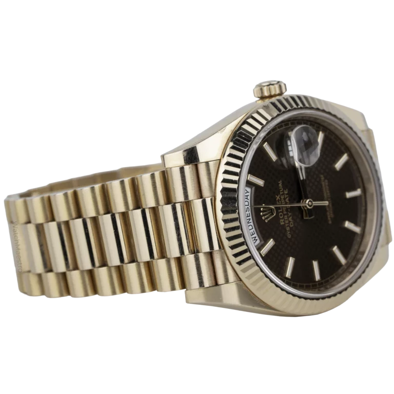 ساعة رولكس داي ديت 40 من الذهب الوردي بمينا الشوكولاتة (4)